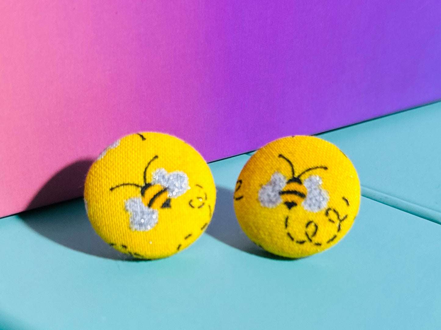 Textile Studs - Bee kind