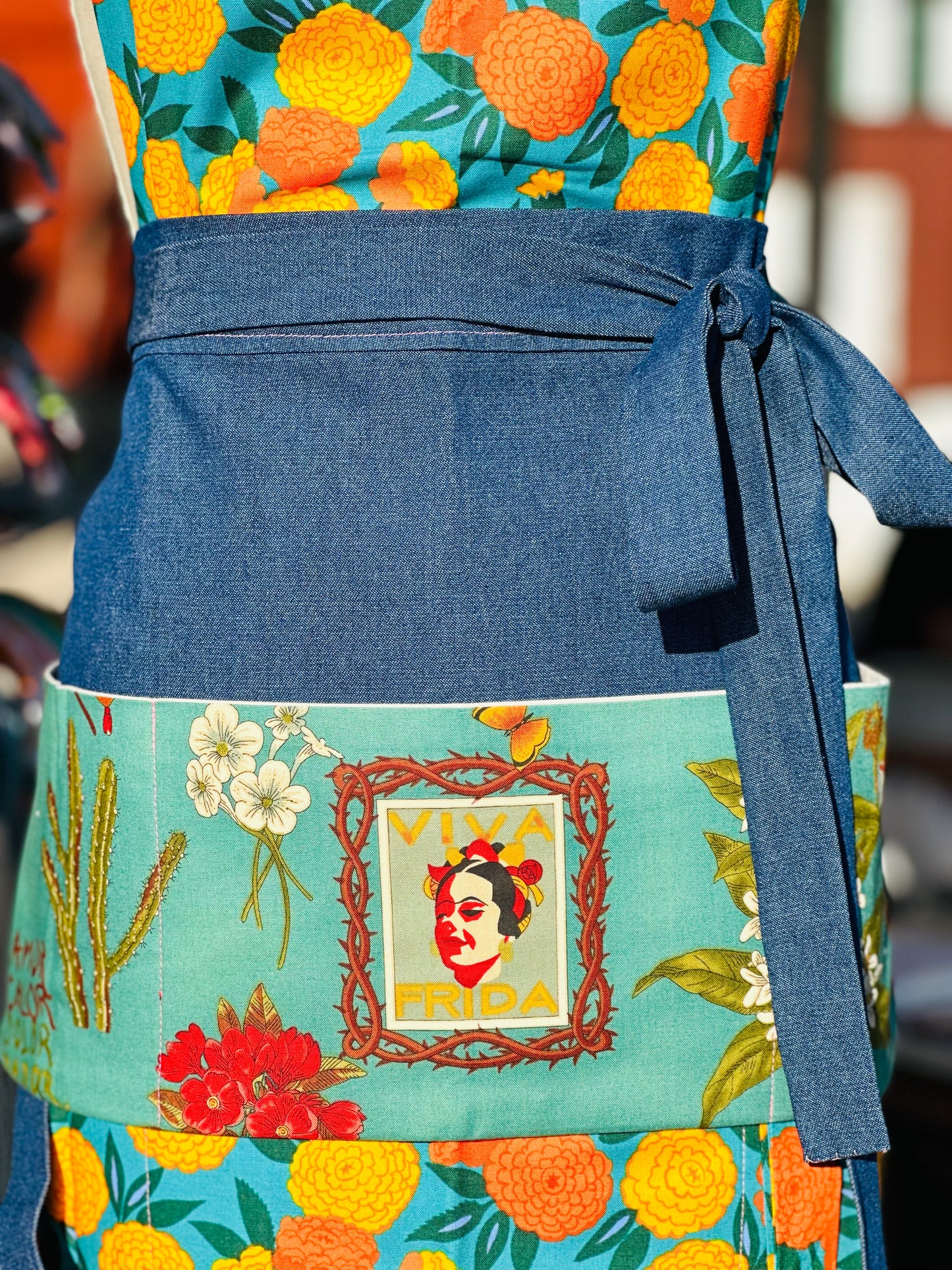 Waist Apron- Viva Frida  (Denim)