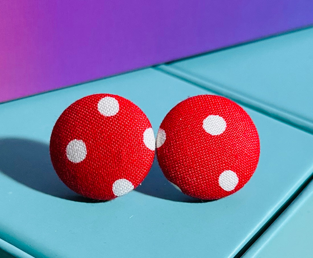 Textile Studs - Polka Dots