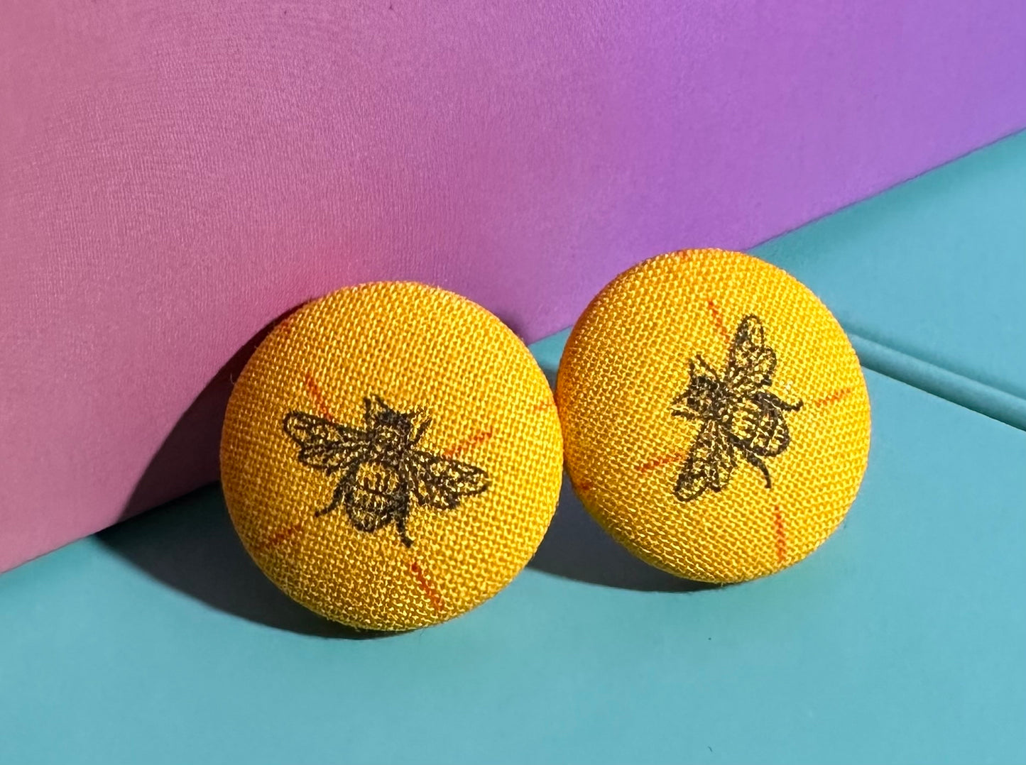 Textile Studs - Bee kind