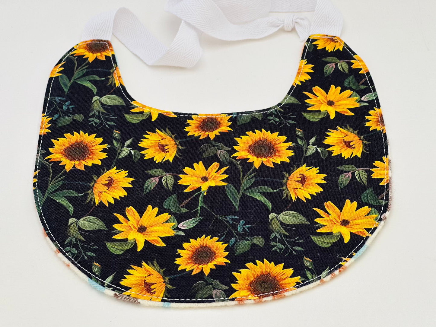 Bib - STRING - Sunflowers & Monarchs