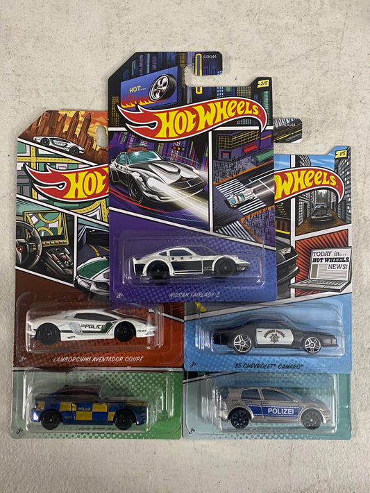 Hot Wheels - POLICE Series 2020 (Walmart Exclusive) - Complete Set of 5