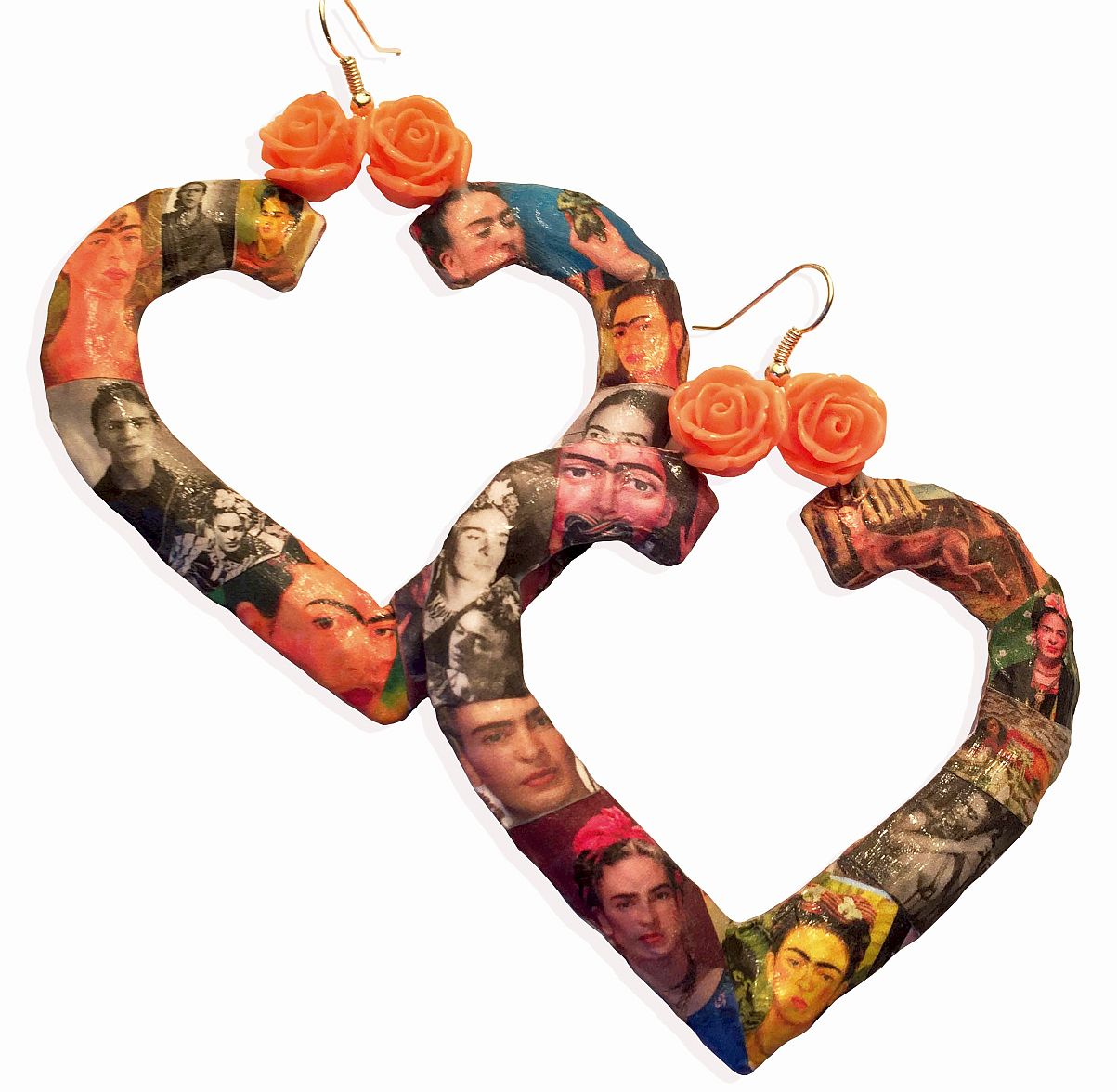 Bamboo Earrings - Heart-Shaped