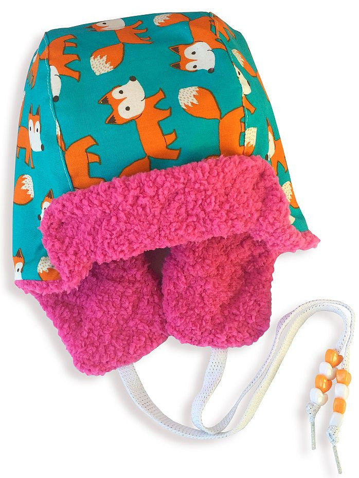 Bomber Hat w/Beads - Foxes