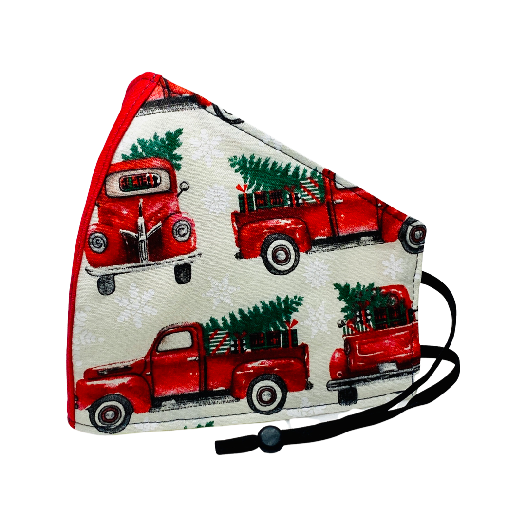 2Piece BC Face Mask - Red Trucks