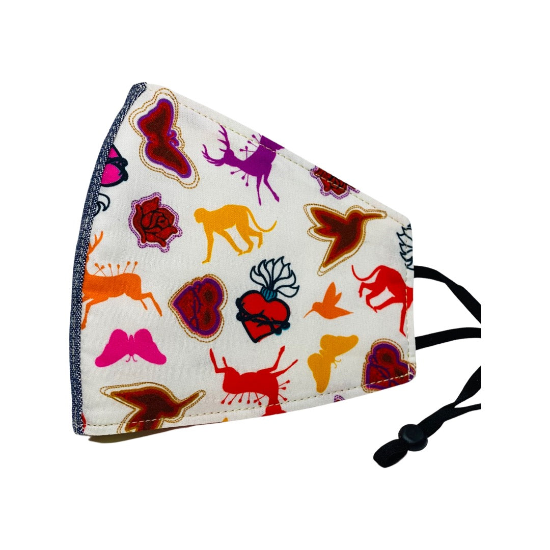 2Piece BC Face Mask - Fridas Corazones
