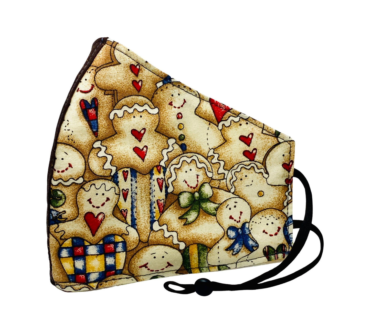 2Piece BC Face Mask - Gingerbread-men