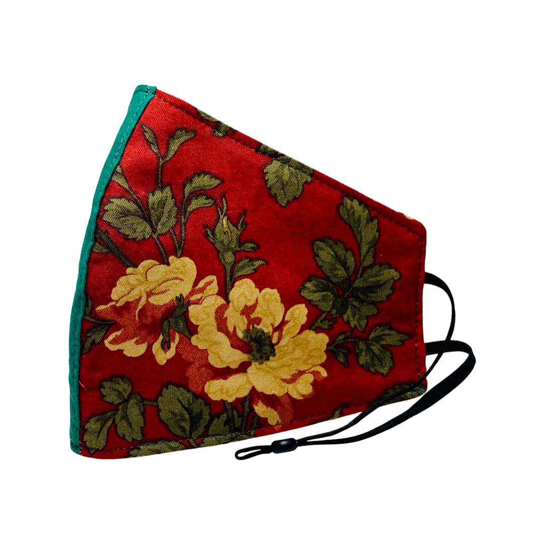 2Piece BC Face Mask - Gingham Roses