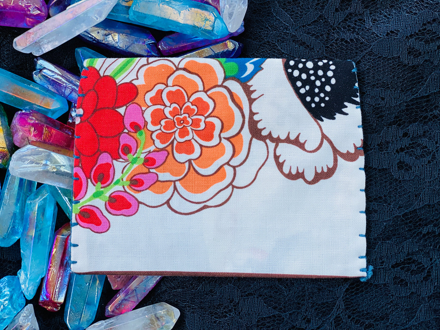 Coin Bag - Flores en Turquesa