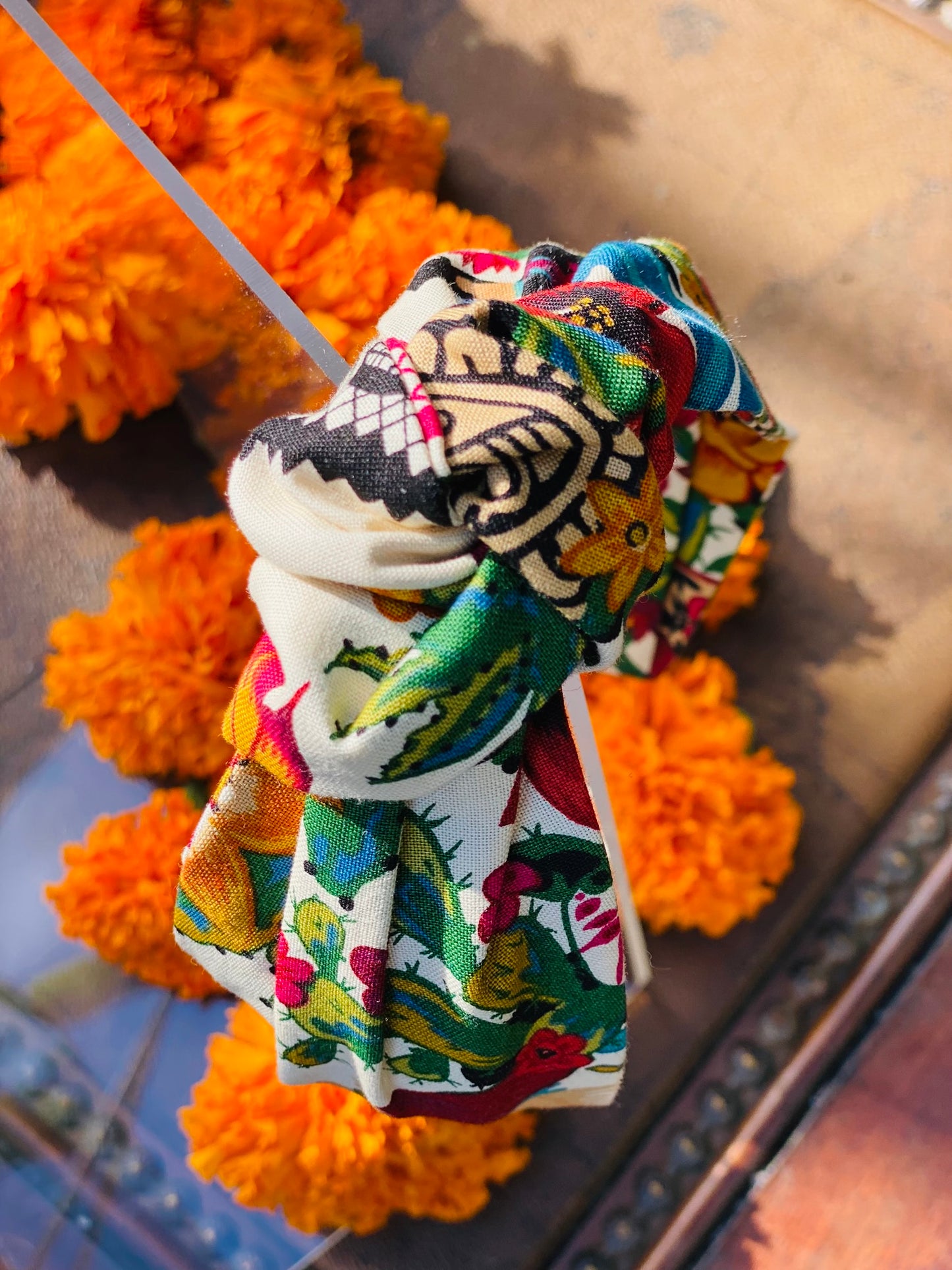 El Nudo Headband - Mexica Festivities (Creme)