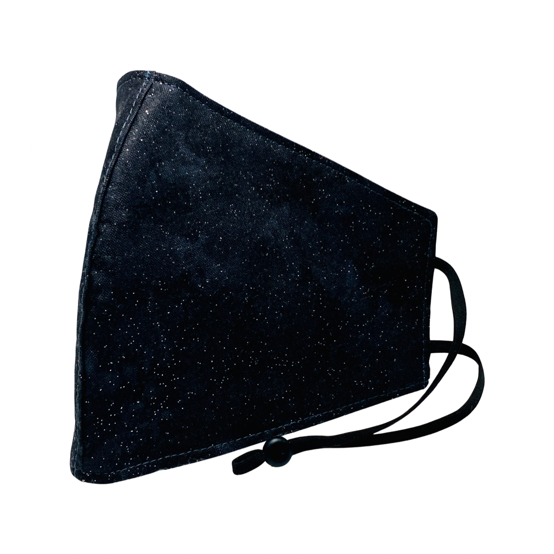 2Piece BC Face Mask - Sparkly Black