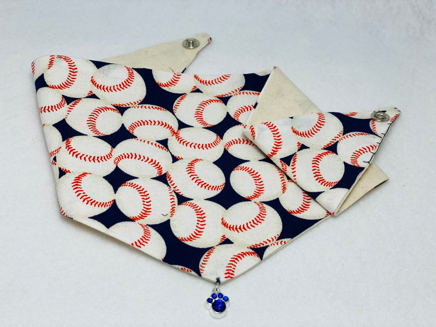 Doggy Hankie - Baseballs (Small / Extra Small)