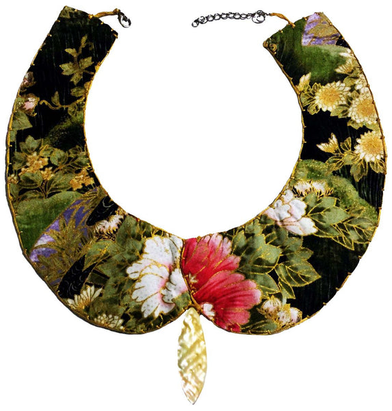 Peter Pan Collar - Golden Flowers