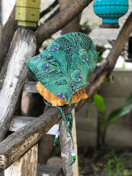 Bonnet (Baby) - Peacock Feathers