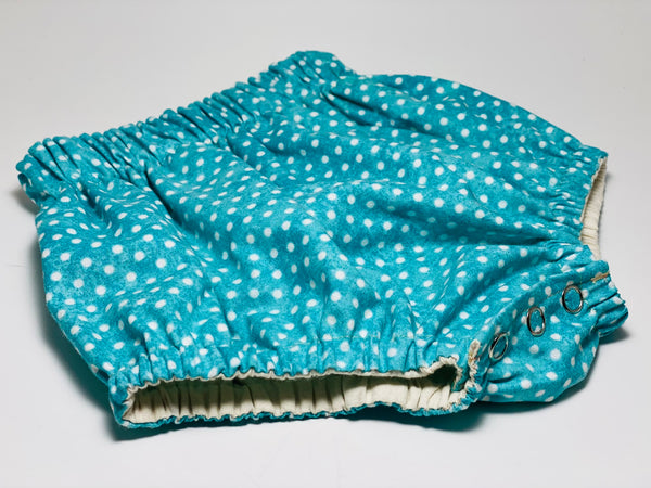 Bib & Bloomer Set - Blue Polkadot
