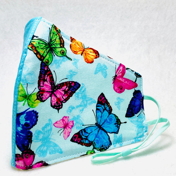 2Piece BC Face Mask - Butterflies in Spring