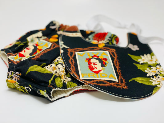 Bib & Bloomer Set - Viva Frida